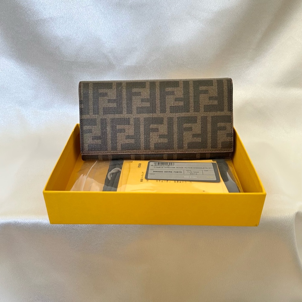 Fendi FF Long Wallet coated canvas